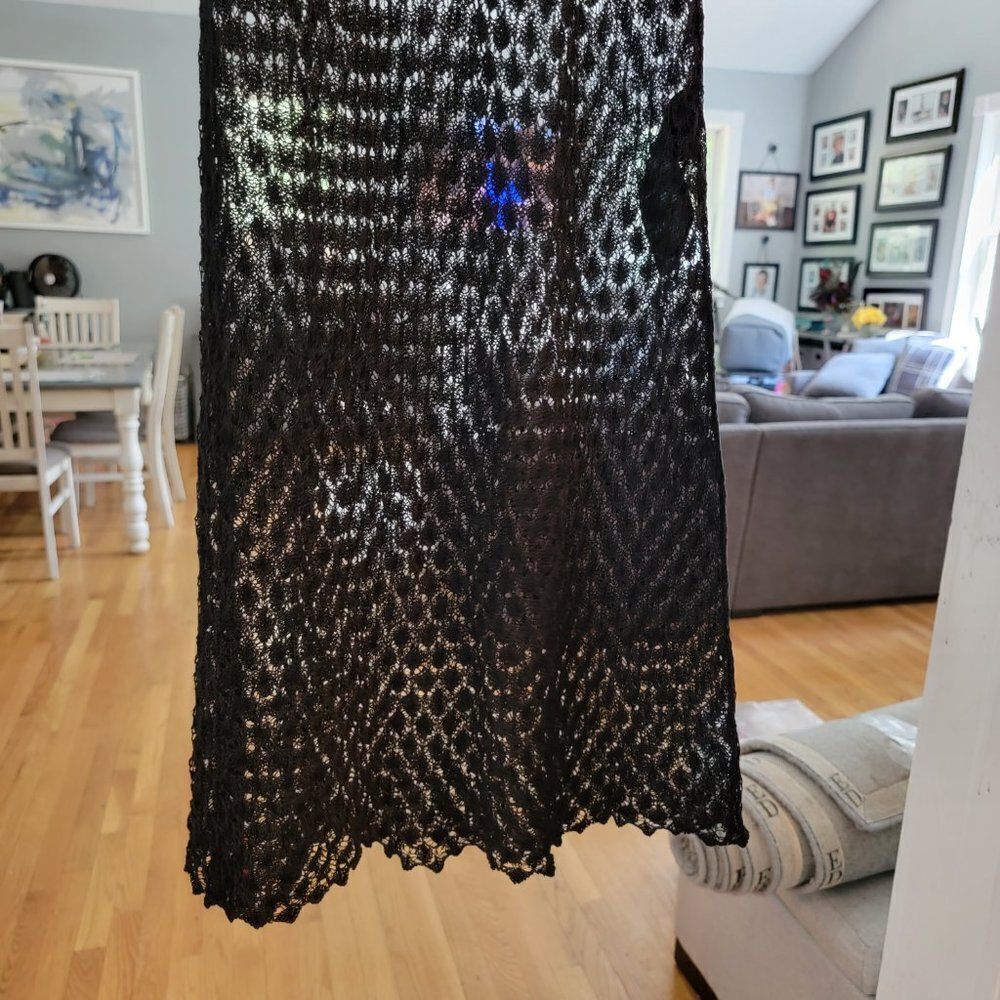 Saint Laurent Women's Black  Midi Lace Dress Size OS - Picture 12 of 16